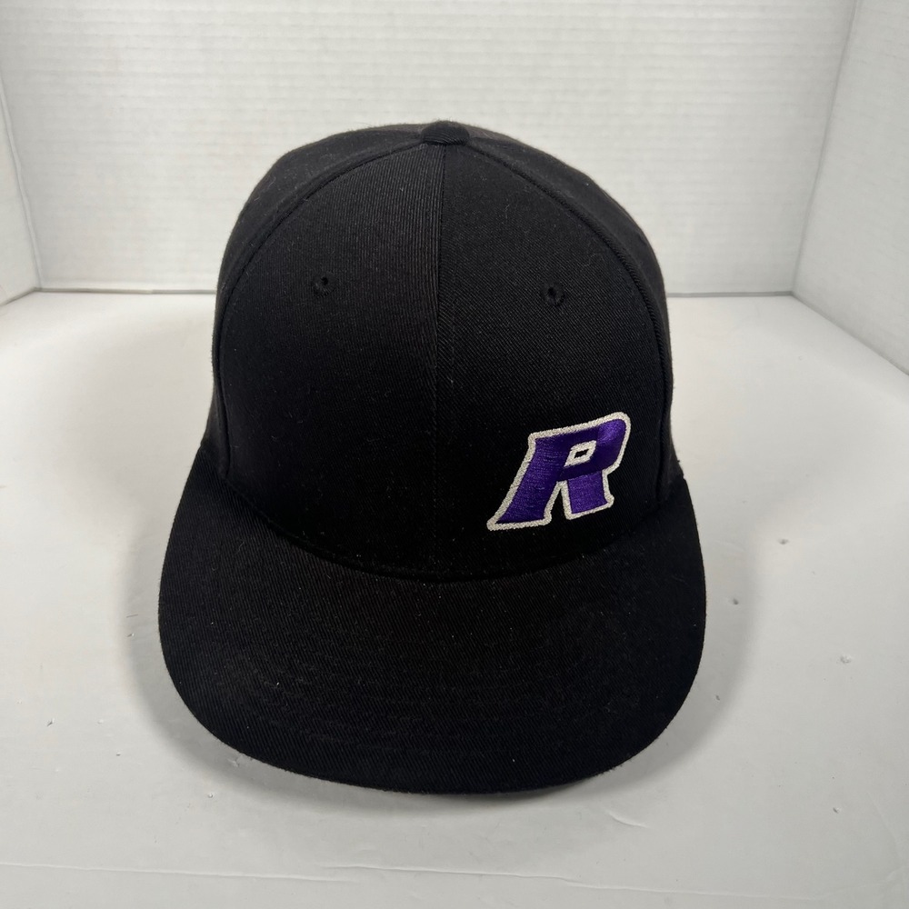 Pacific Headwear Elite Series 811 Black Purple‎ R Logo Flexfit Hat SM-MD 3125